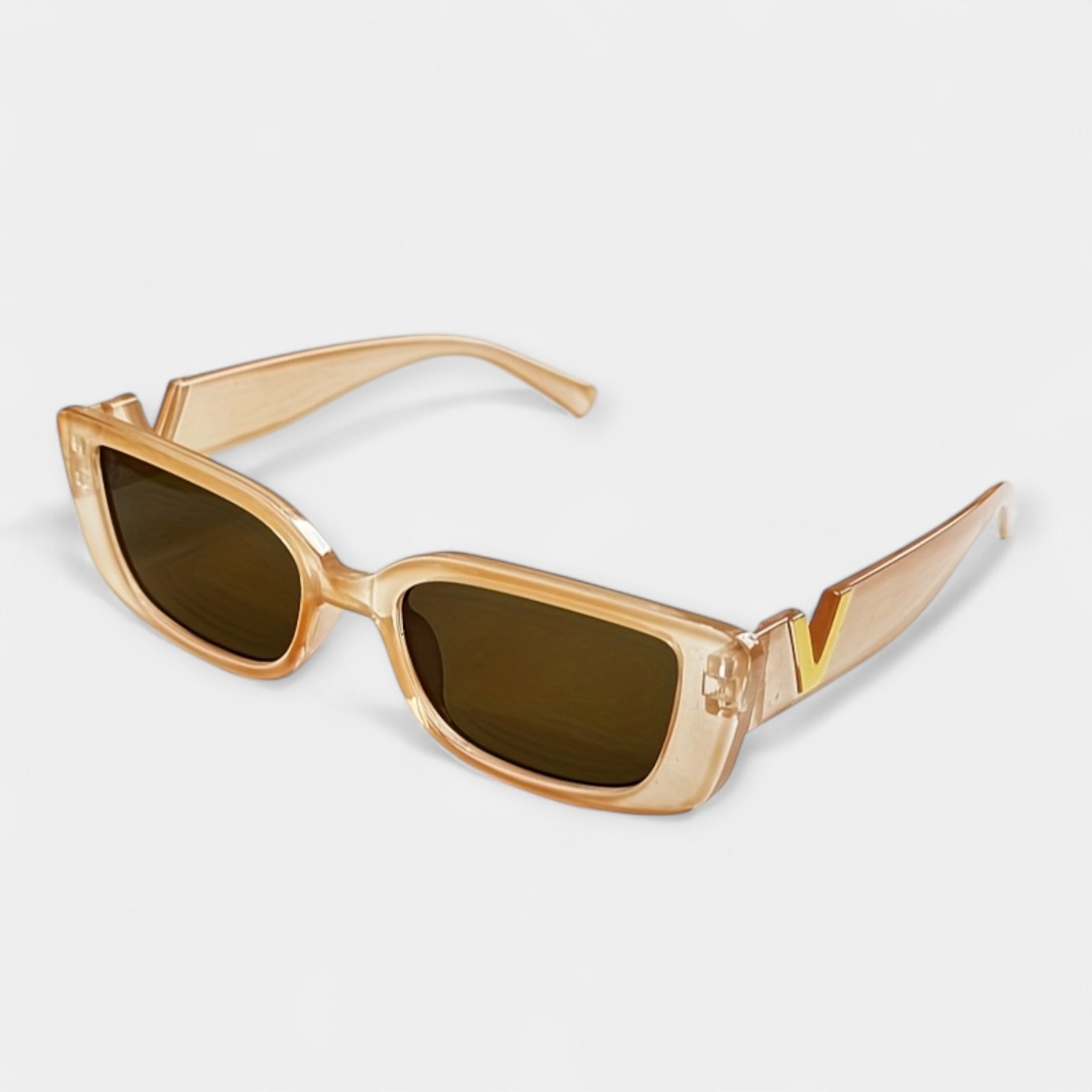 Magdaléna Elegant Square Metal Sunglasses