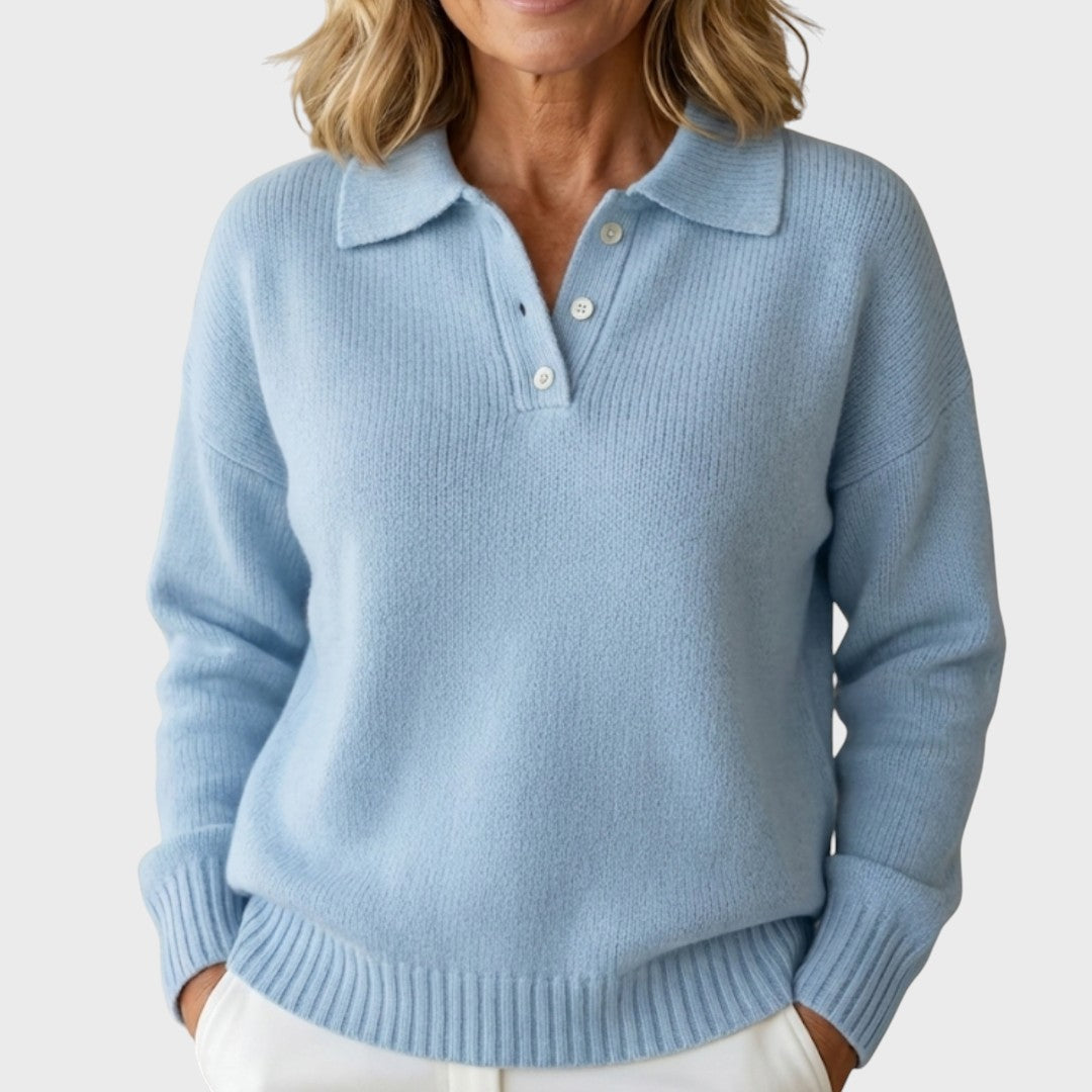 Ruby | Elegant Knitted Jumper with Collar
