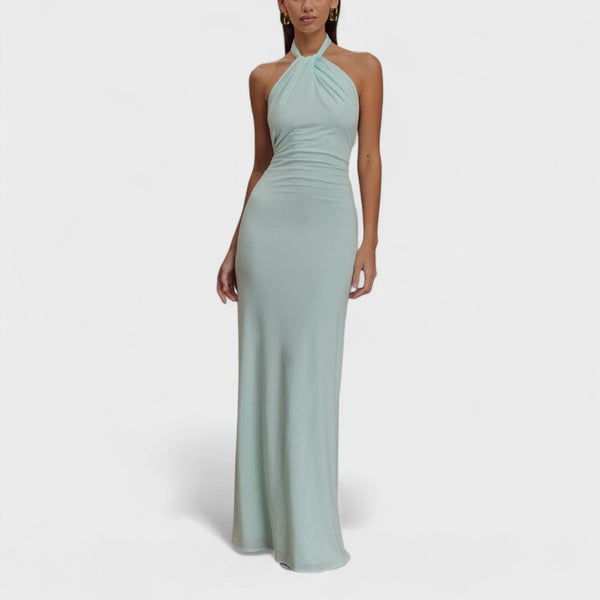 Kylie – Silk halter neck curvy dress