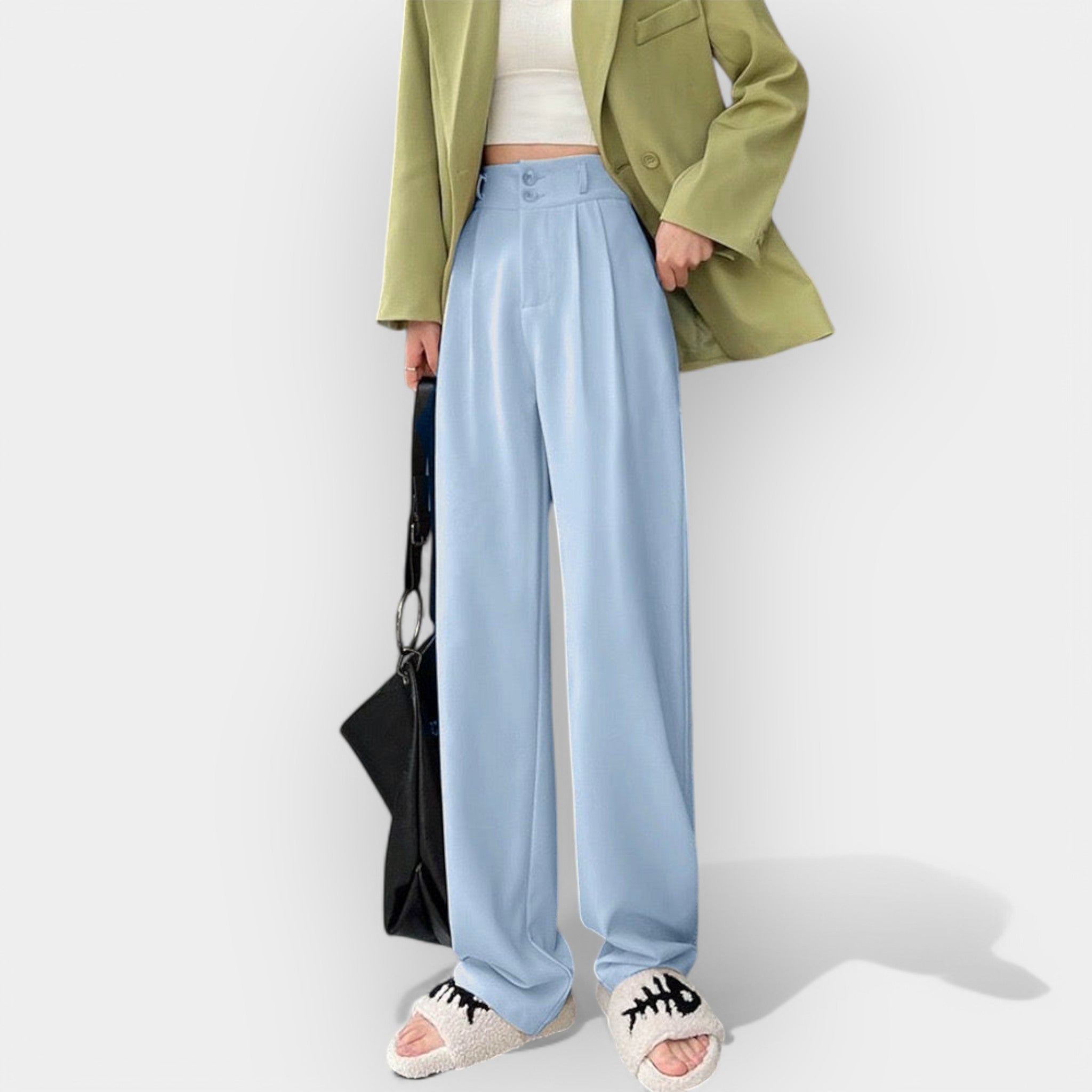 Korean style wide leg trousers
