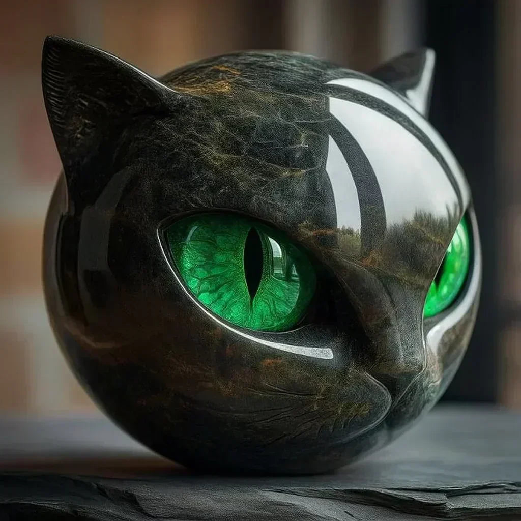 Black Cat Glass Lamp
