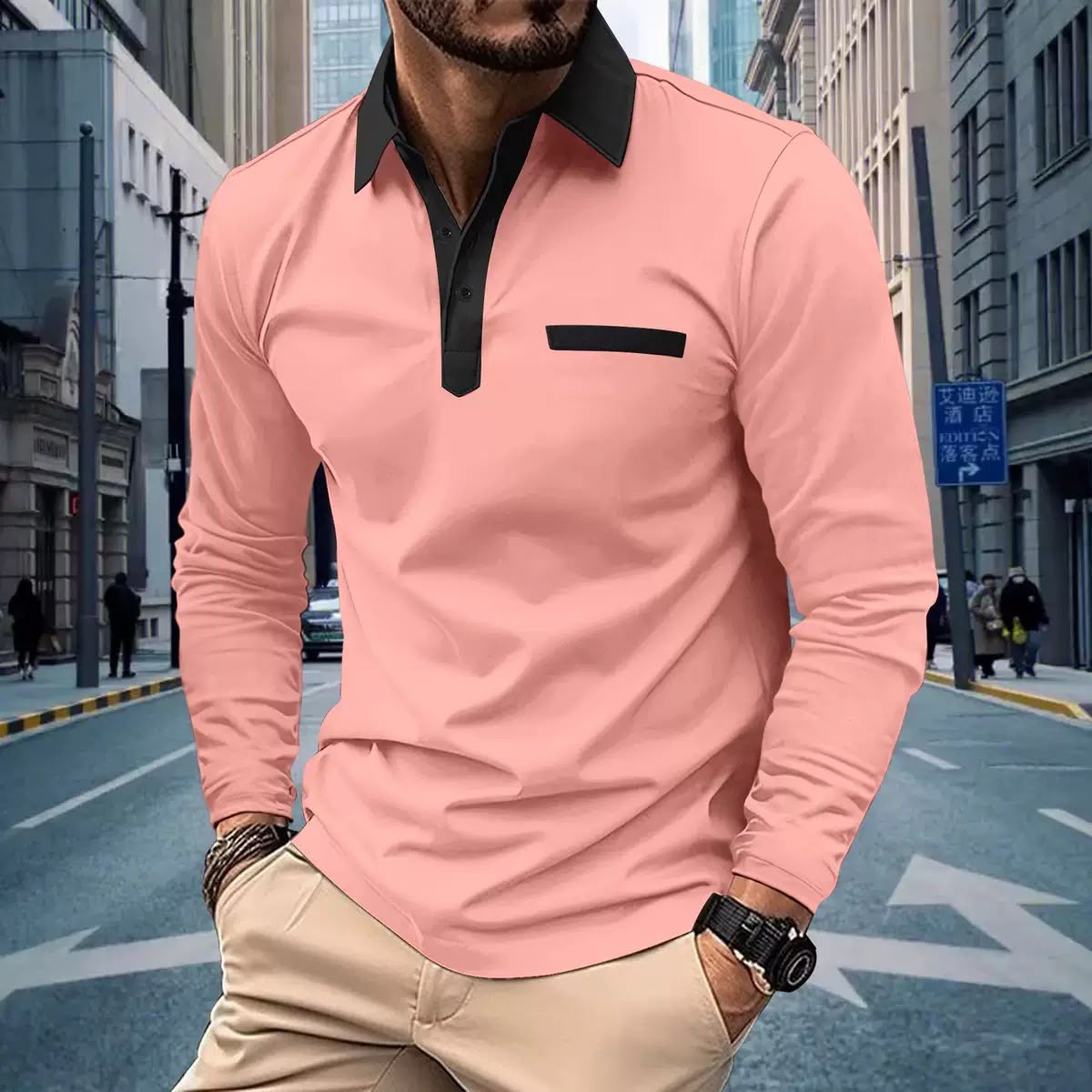Weston | Polo med Kontrastkrage