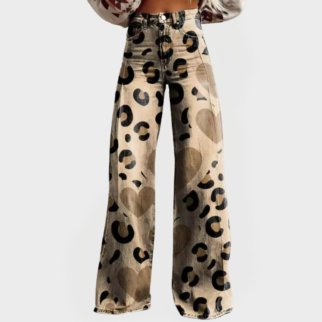 Věnceslava Sophisticated High Waisted Denim Trousers