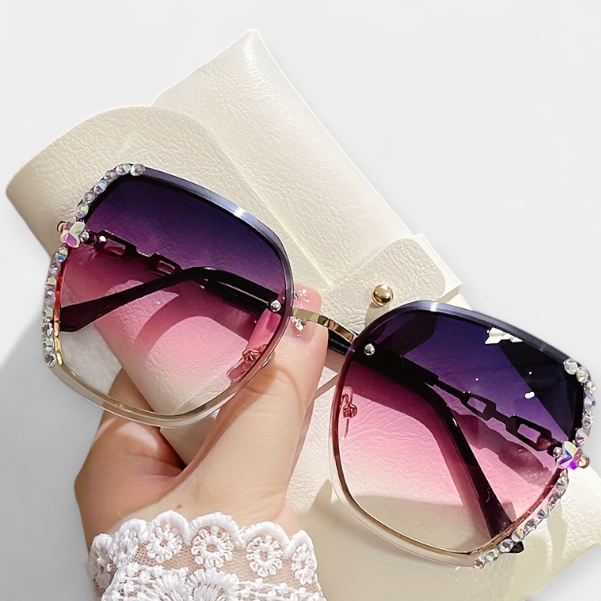 Ochelari de soare metalici eleganți Lucie cu lentile gradient