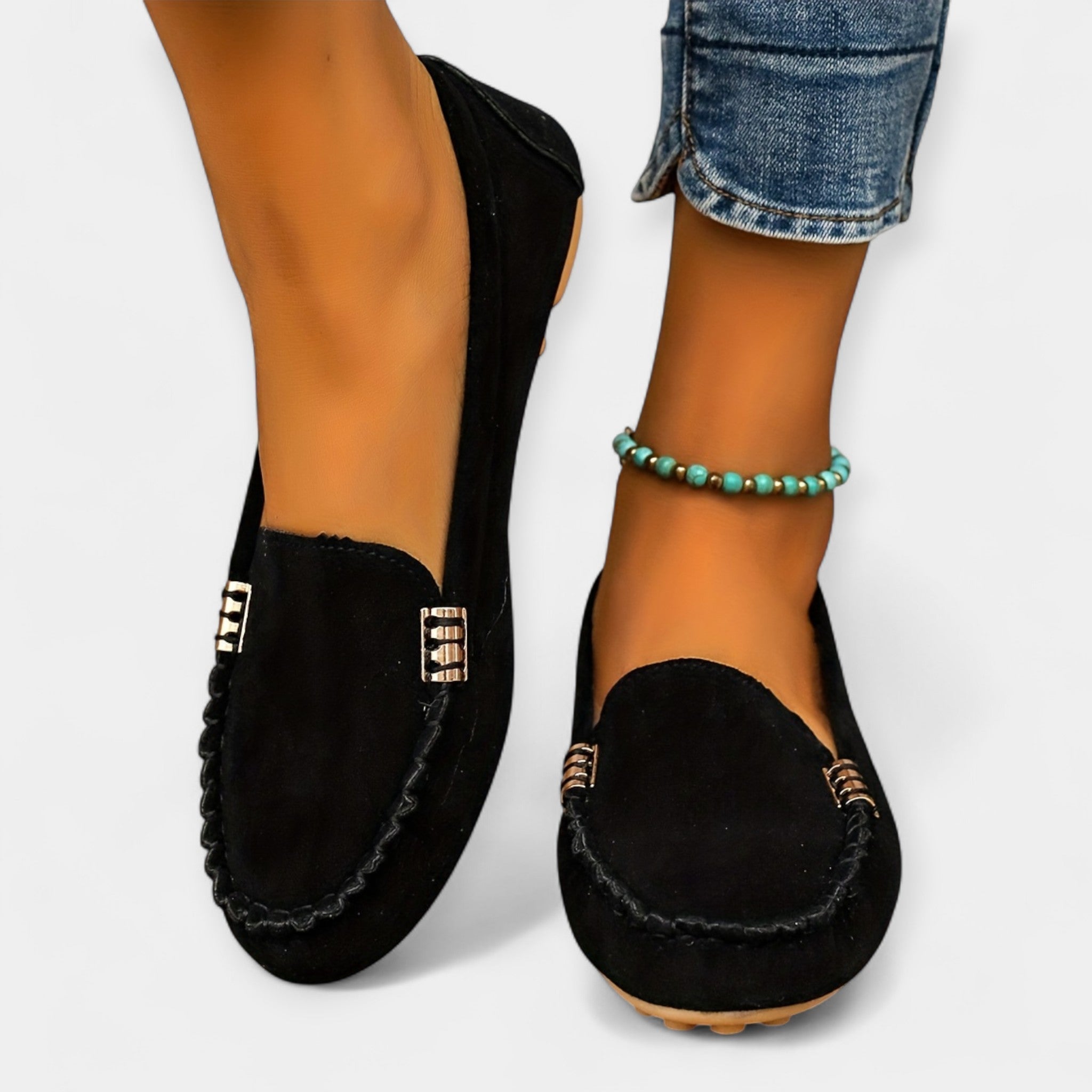 Veronika Sophisticated Loafers with Metallic Details