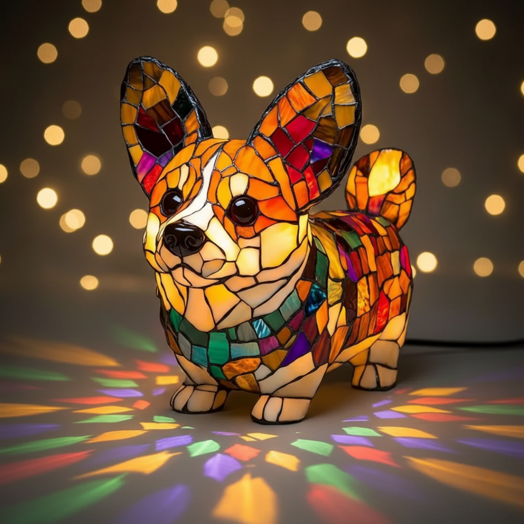 Corgi Decorative Glass Lamp