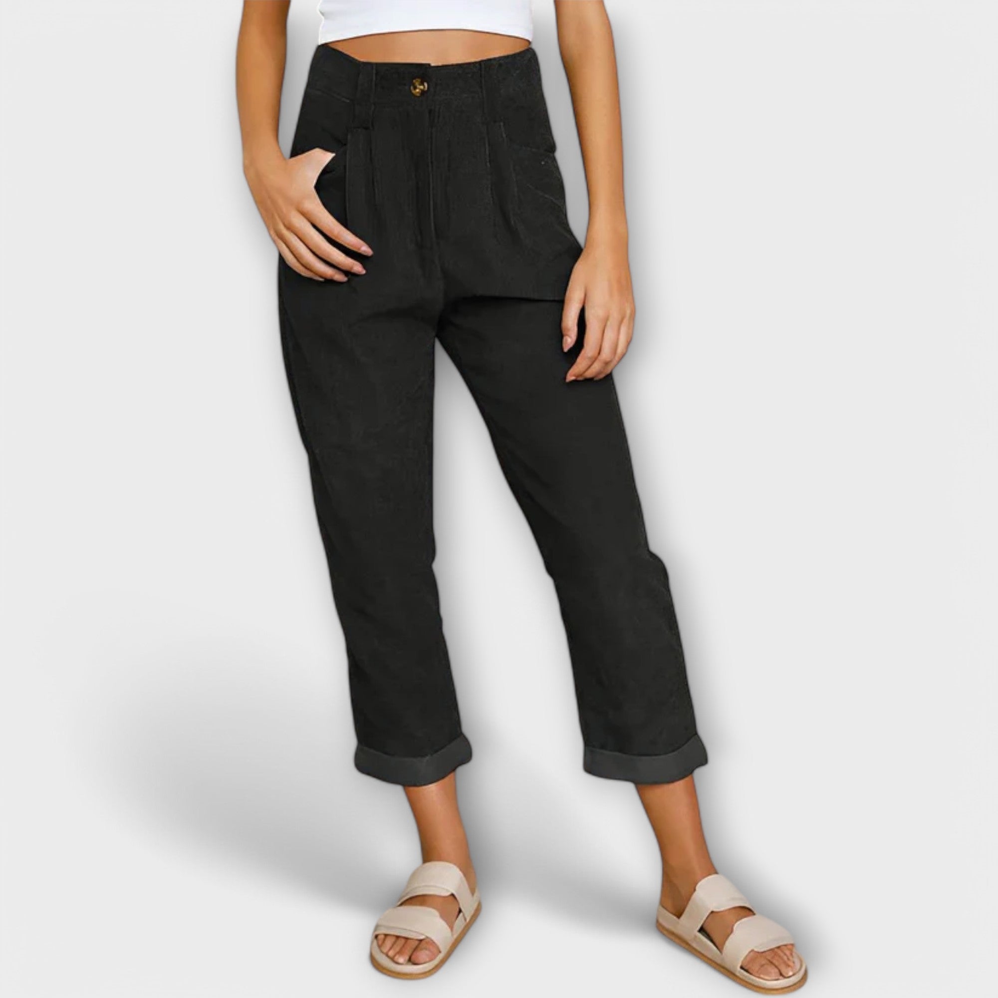Karolína Sophisticated Modern Style Drawstring Jeans