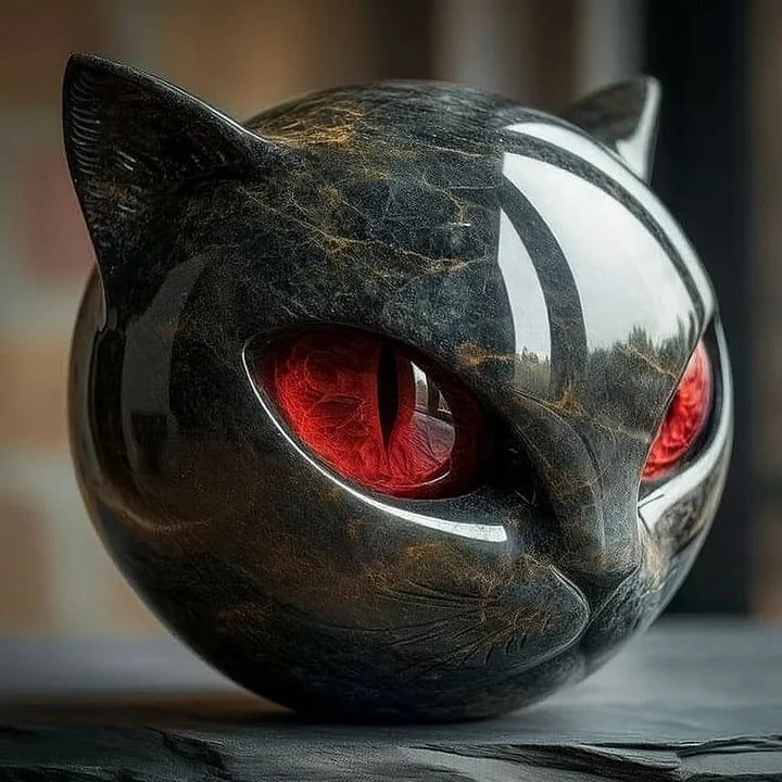 Black Cat Glass Lamp