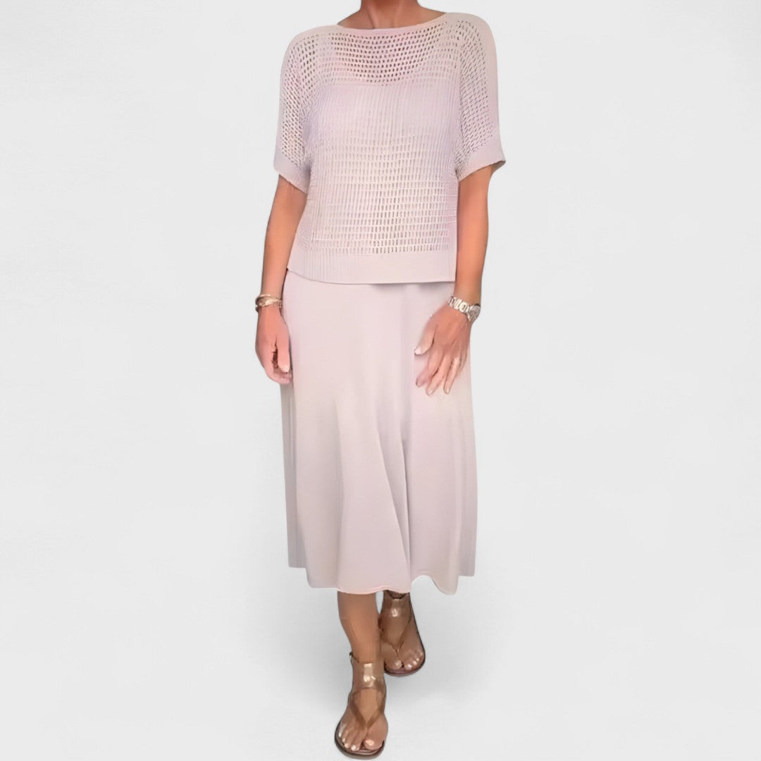 Rochie de Vară cu Top Tricotat