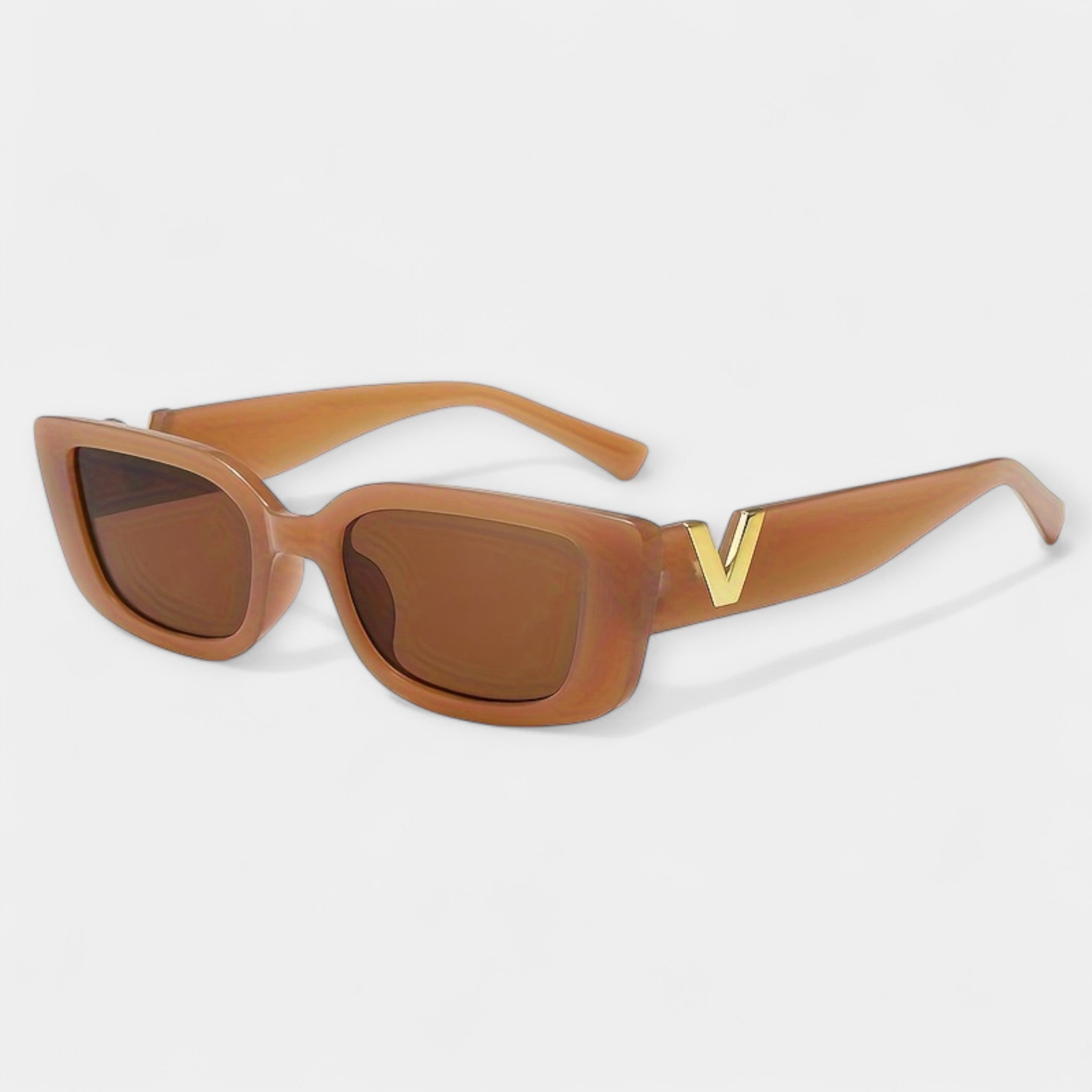 Magdaléna Elegant Square Metal Sunglasses