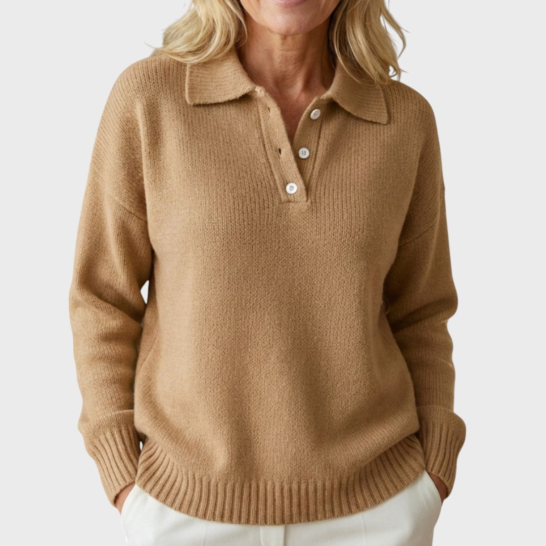 Ruby | Elegant Knitted Jumper with Collar