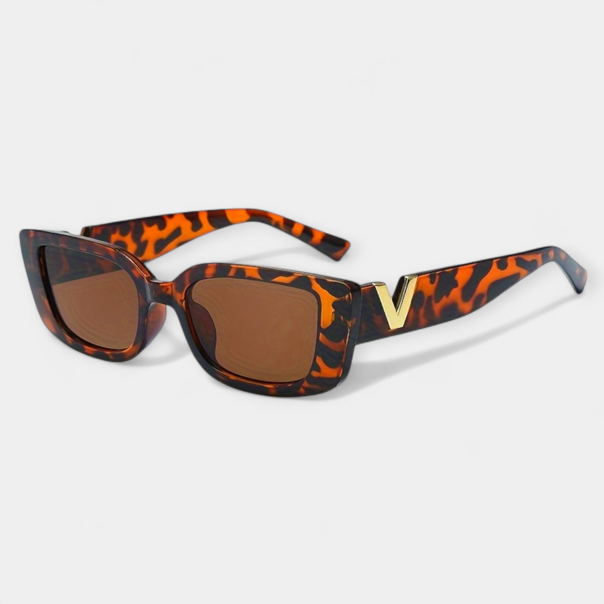 Magdaléna Elegant Square Metal Sunglasses