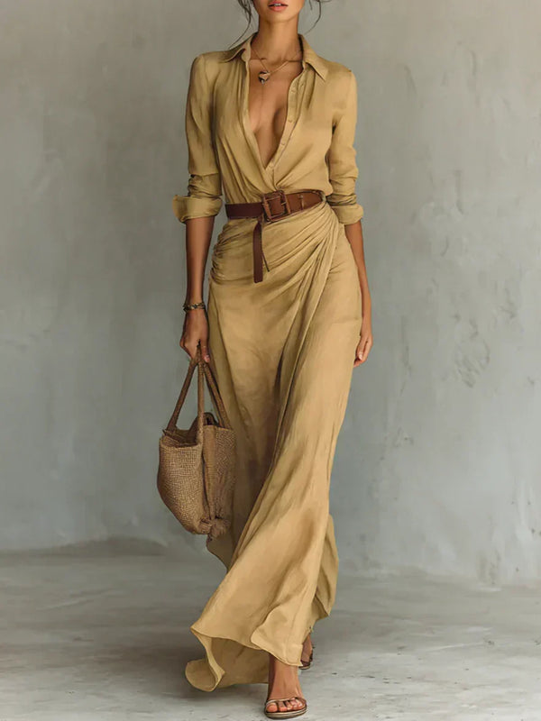 Camille™ | Elegant Long Dress with Floral Print