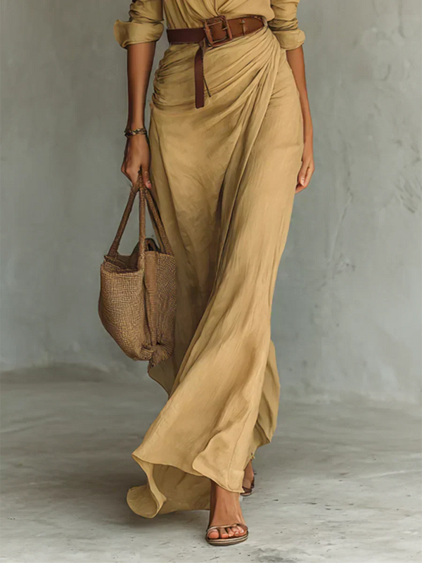 Camille™ | Elegant Long Dress with Floral Print