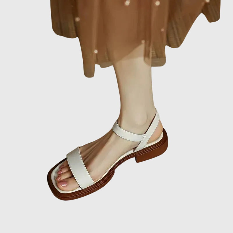 Orthopedic leather sandals