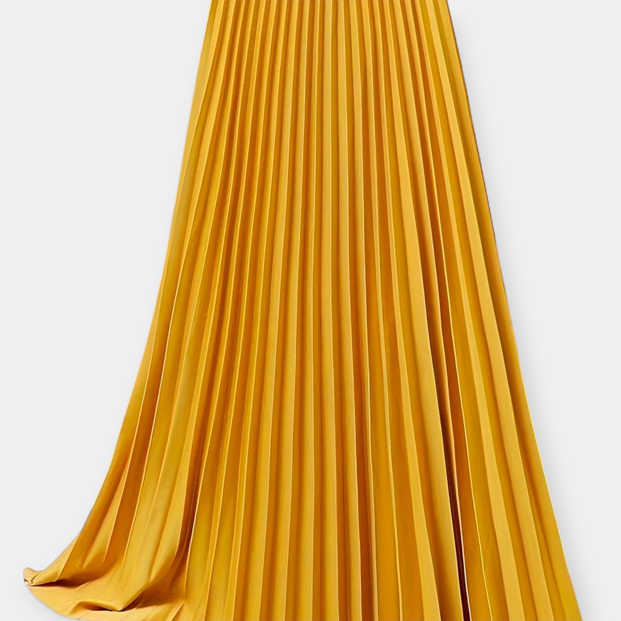 Karolína Sophisticated Long Pleated Satin Skirt