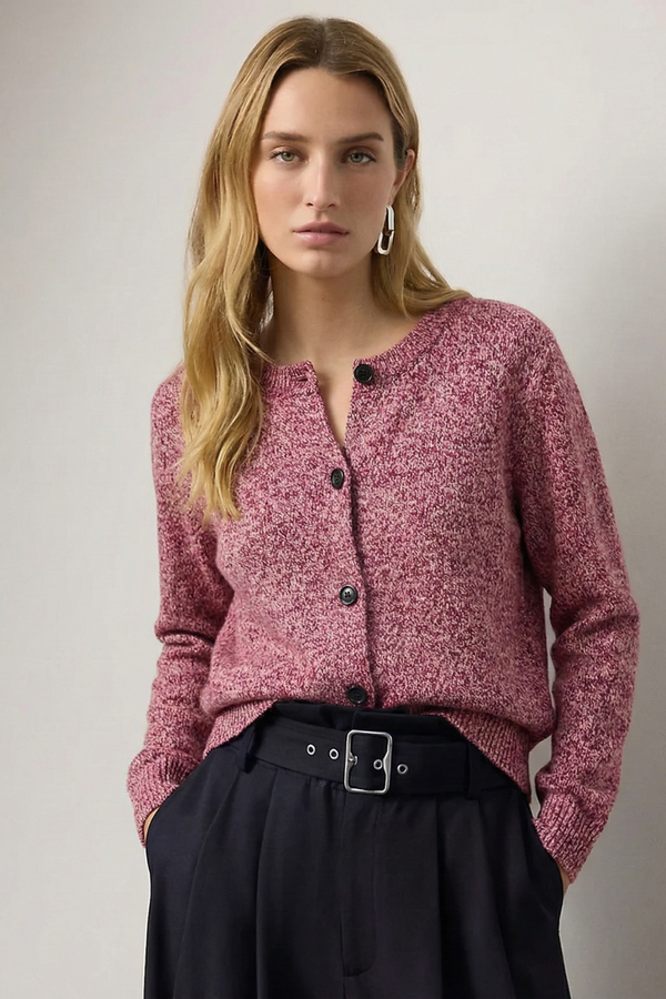 Alpaca blend wool cardigan, chunky knit