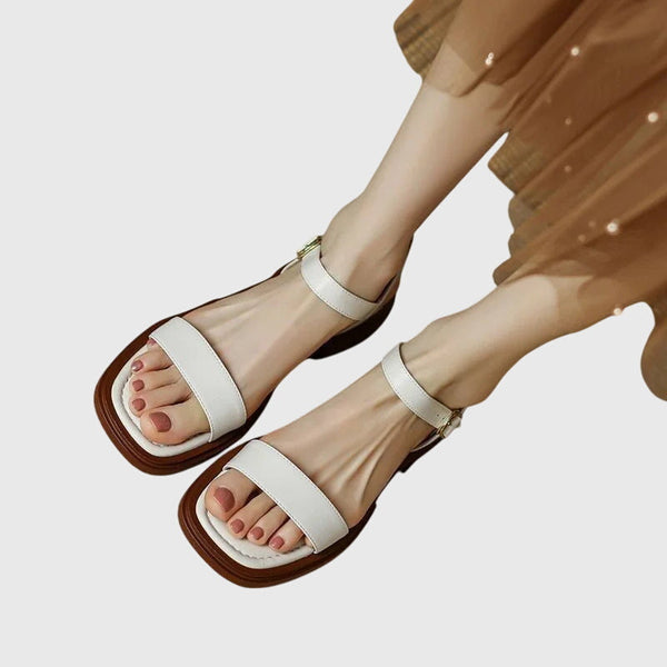 Orthopedic leather sandals