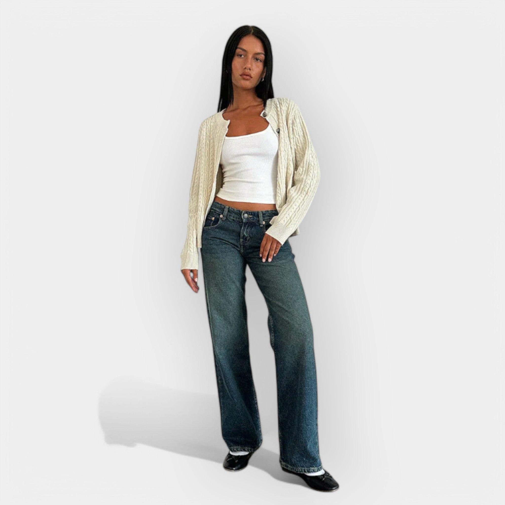 Jaroslava Luxury Low Waist Jeans, Comfortable for Everyday
