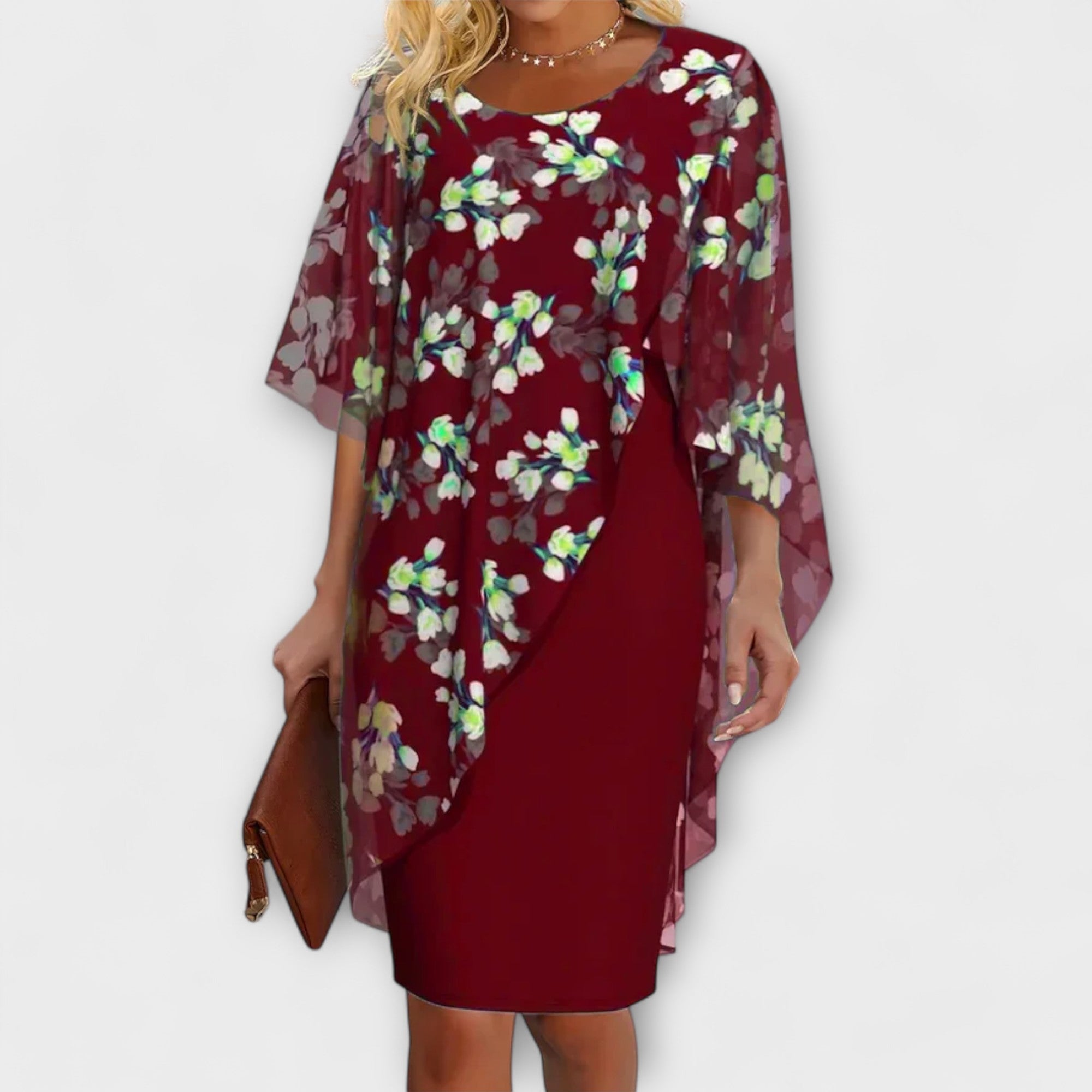 Rochie din chiffon floral pentru femei