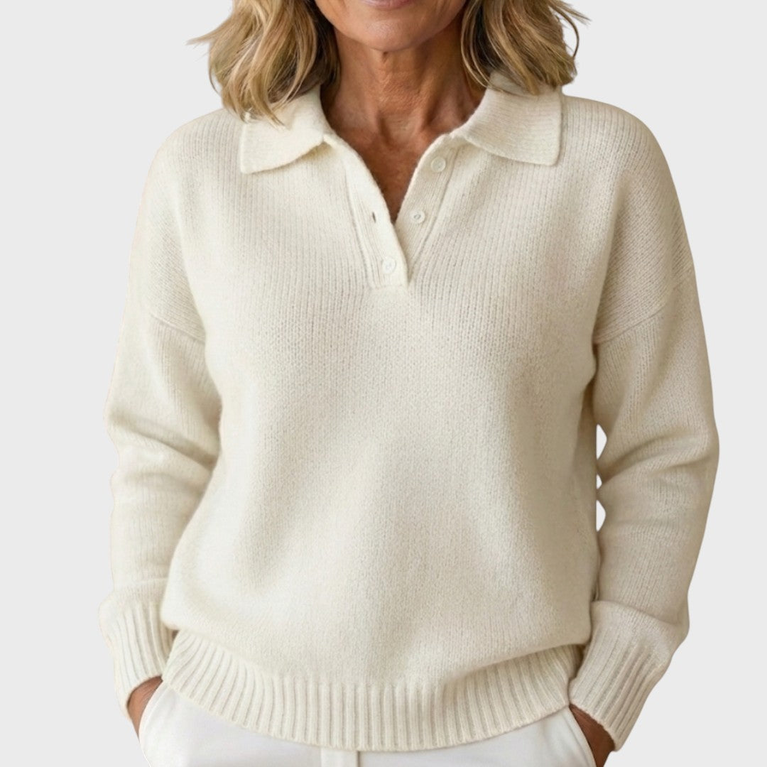 Ruby | Elegant Knitted Jumper with Collar