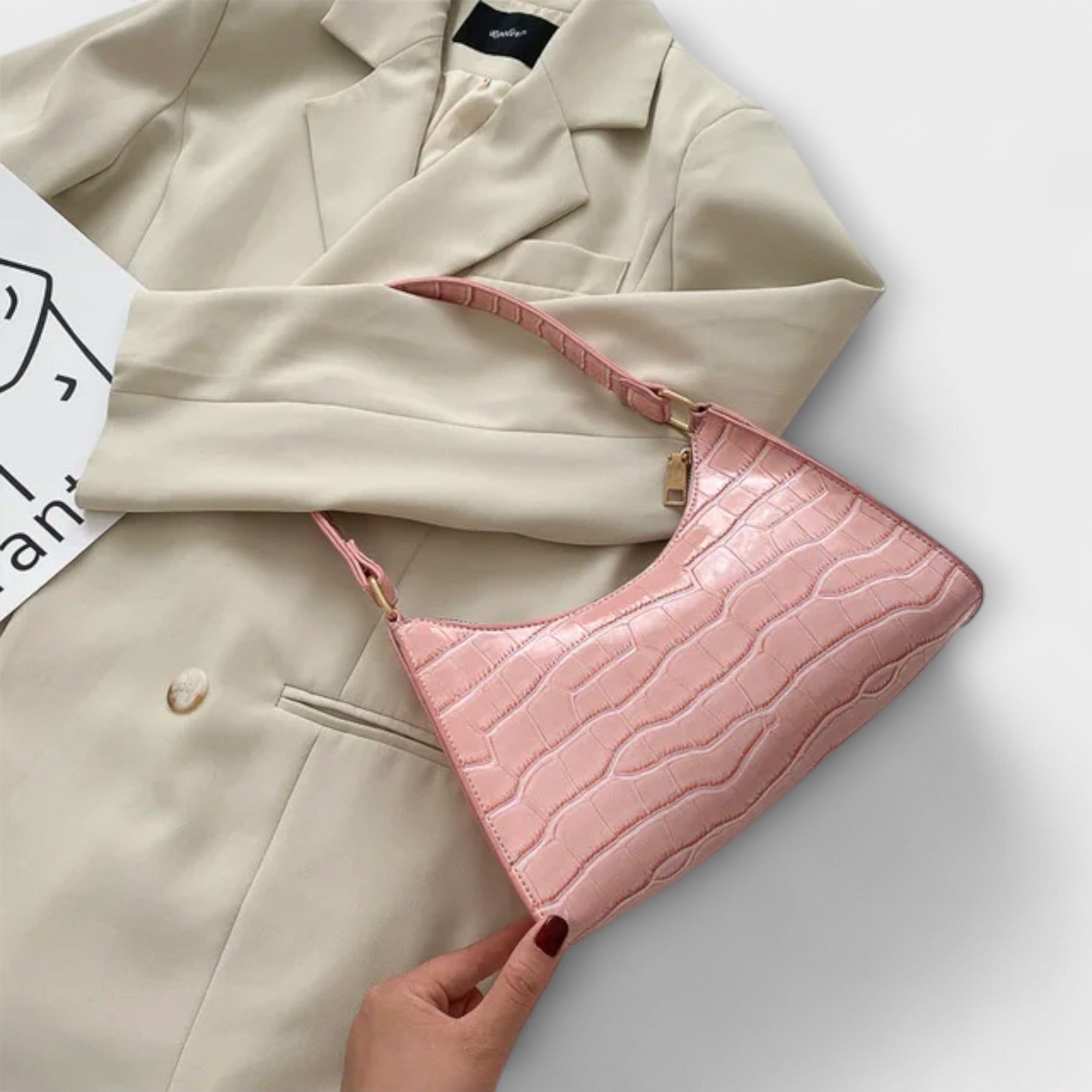 Glossy leather bag