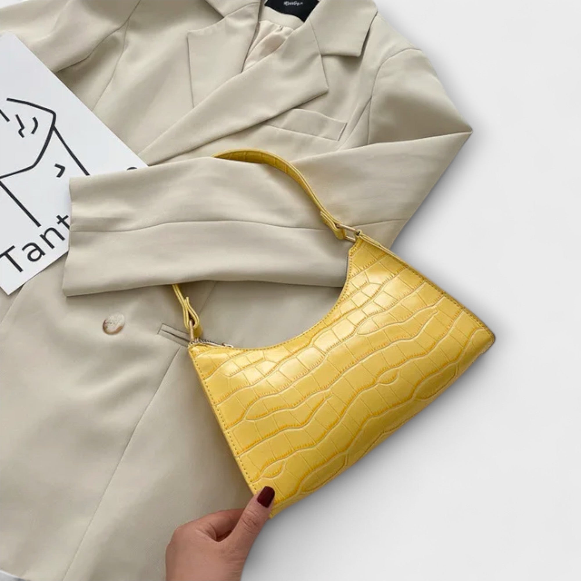 Glossy leather bag
