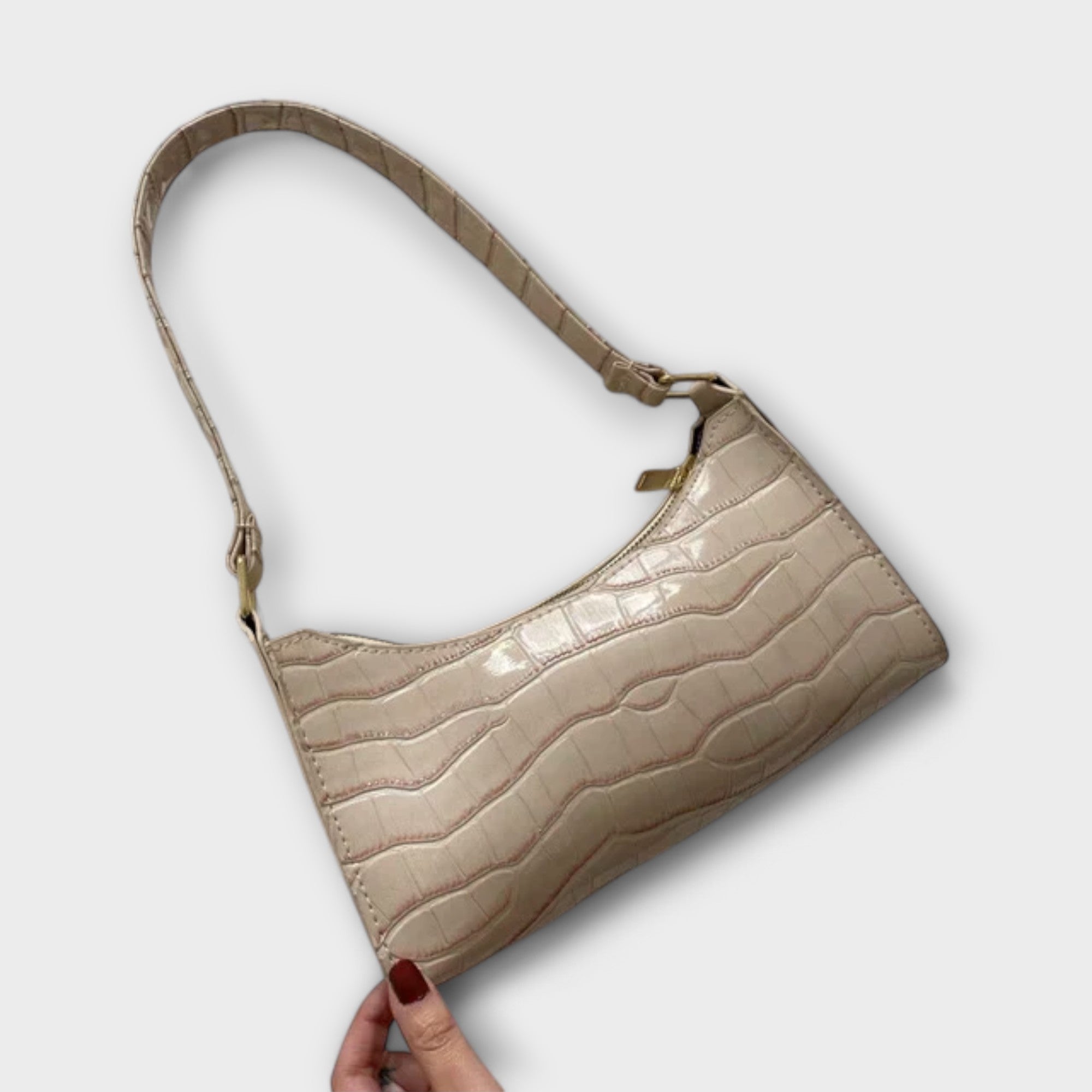 Glossy leather bag