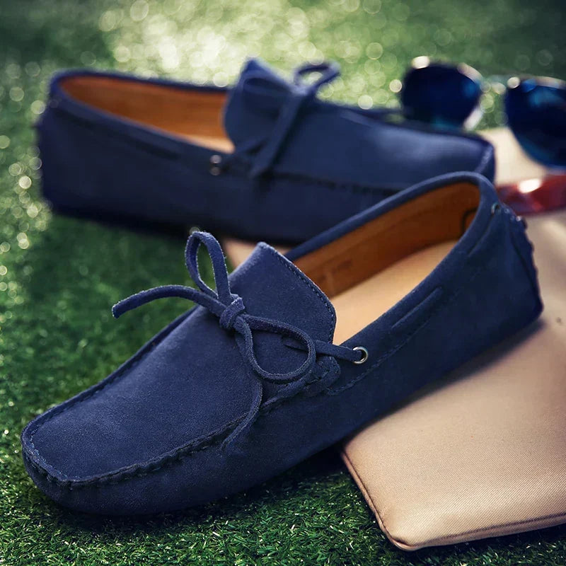 Casual sommar loafers i mocka