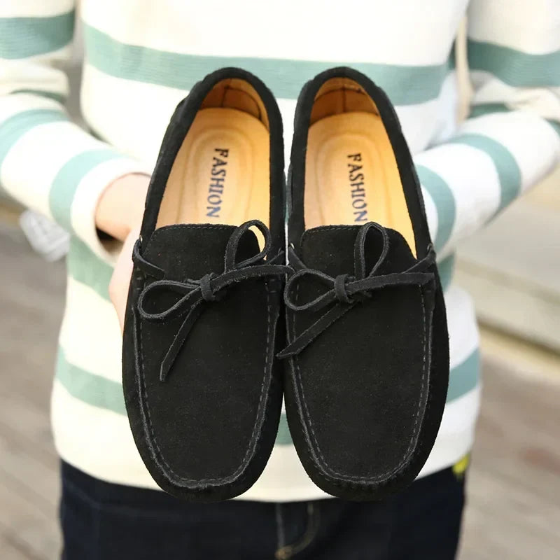 Casual sommar loafers i mocka