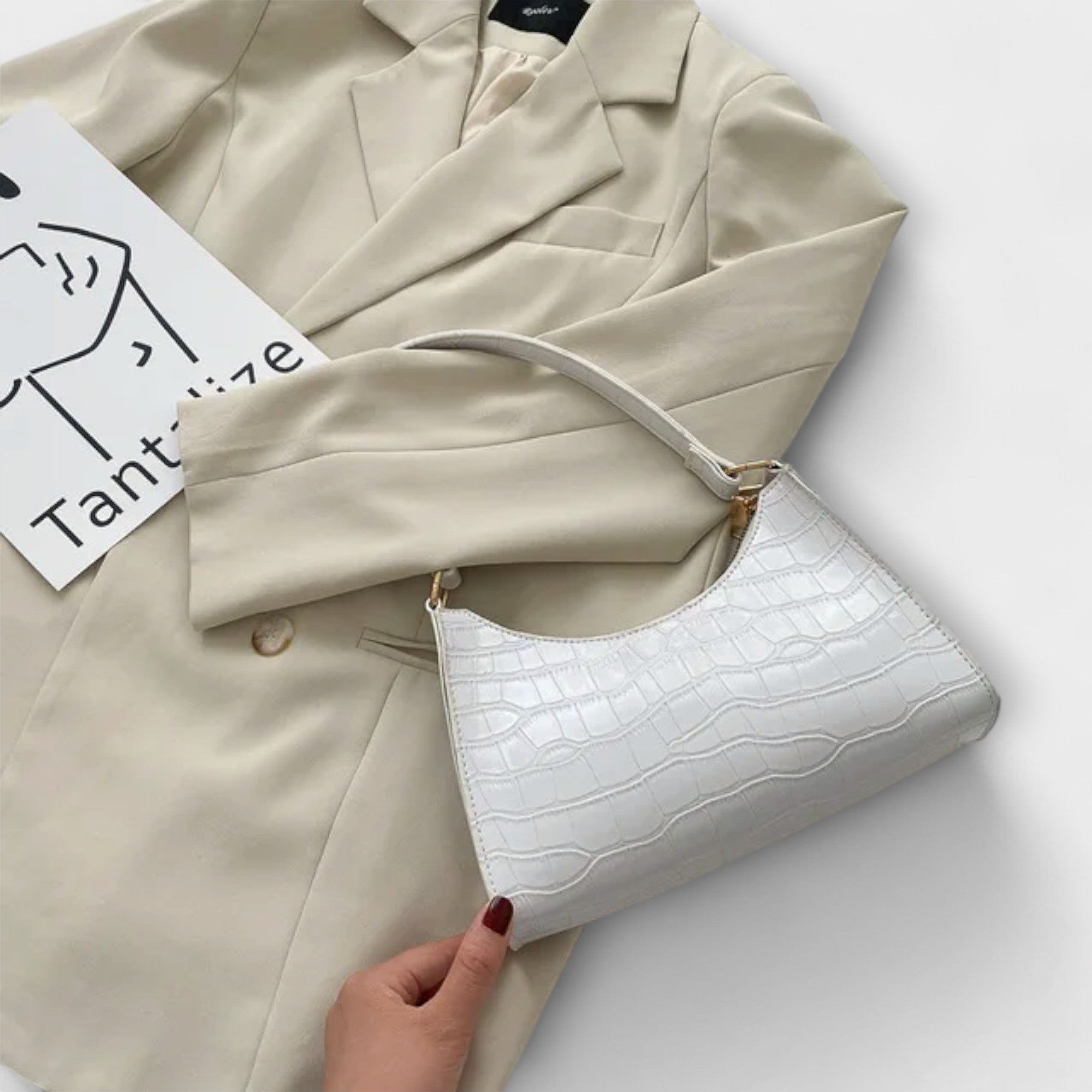 Glossy leather bag