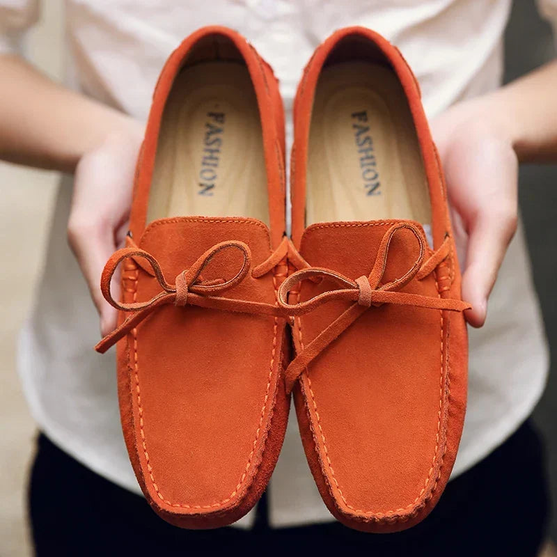 Casual sommar loafers i mocka
