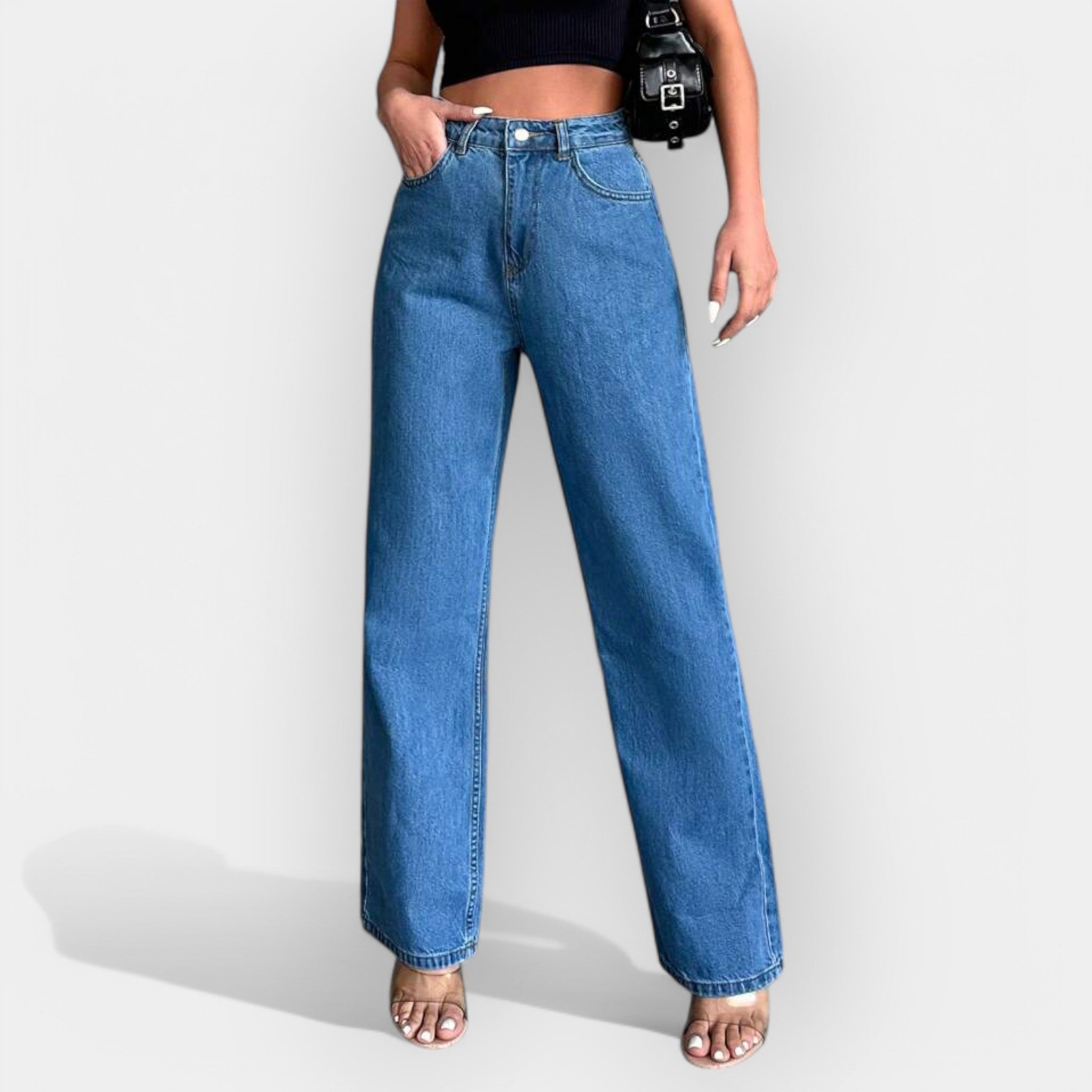 High waisted jeans