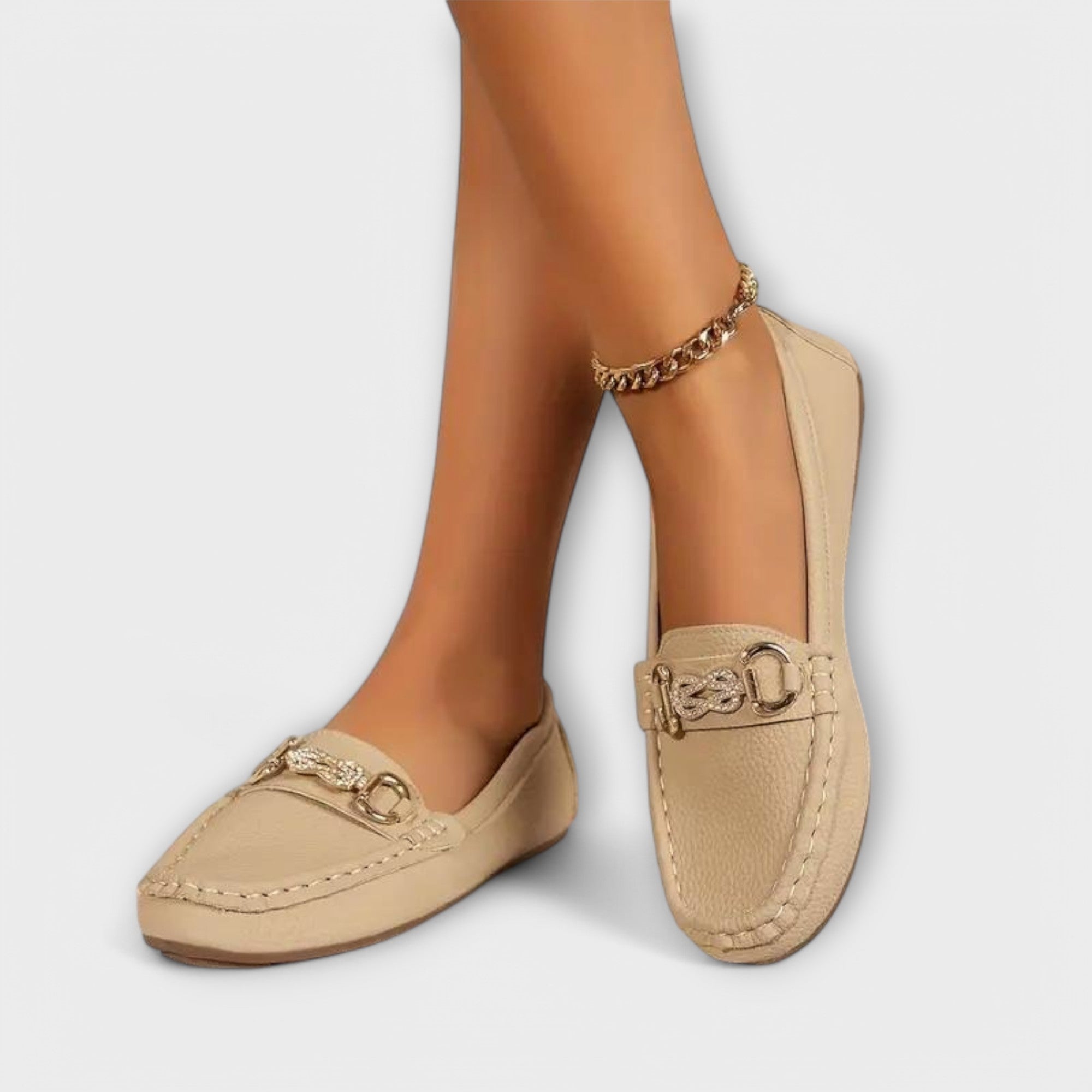 Sára Sophisticated Classic Slip-on Leather Loafers