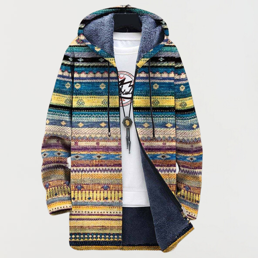 Wynn | Jachetă cu Model Tribal Ondulat