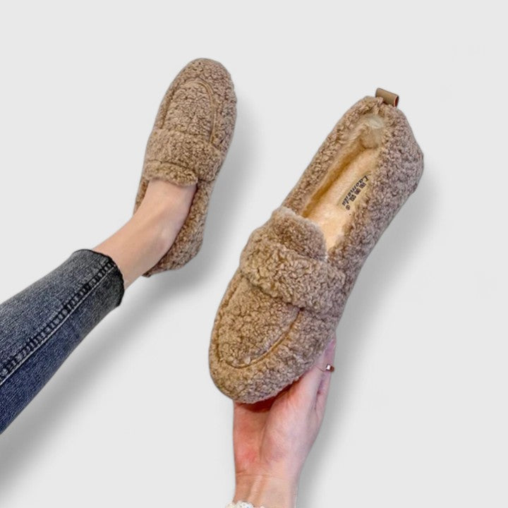 Lucie Elegant Moccasins with Warm Cover