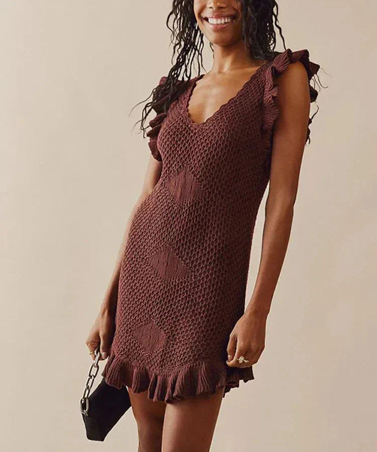 Maribelle Crochet Mini Beach Dress