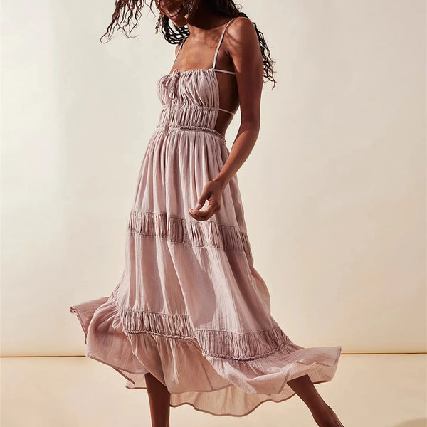 Maxi Dress with Cutout and Slits