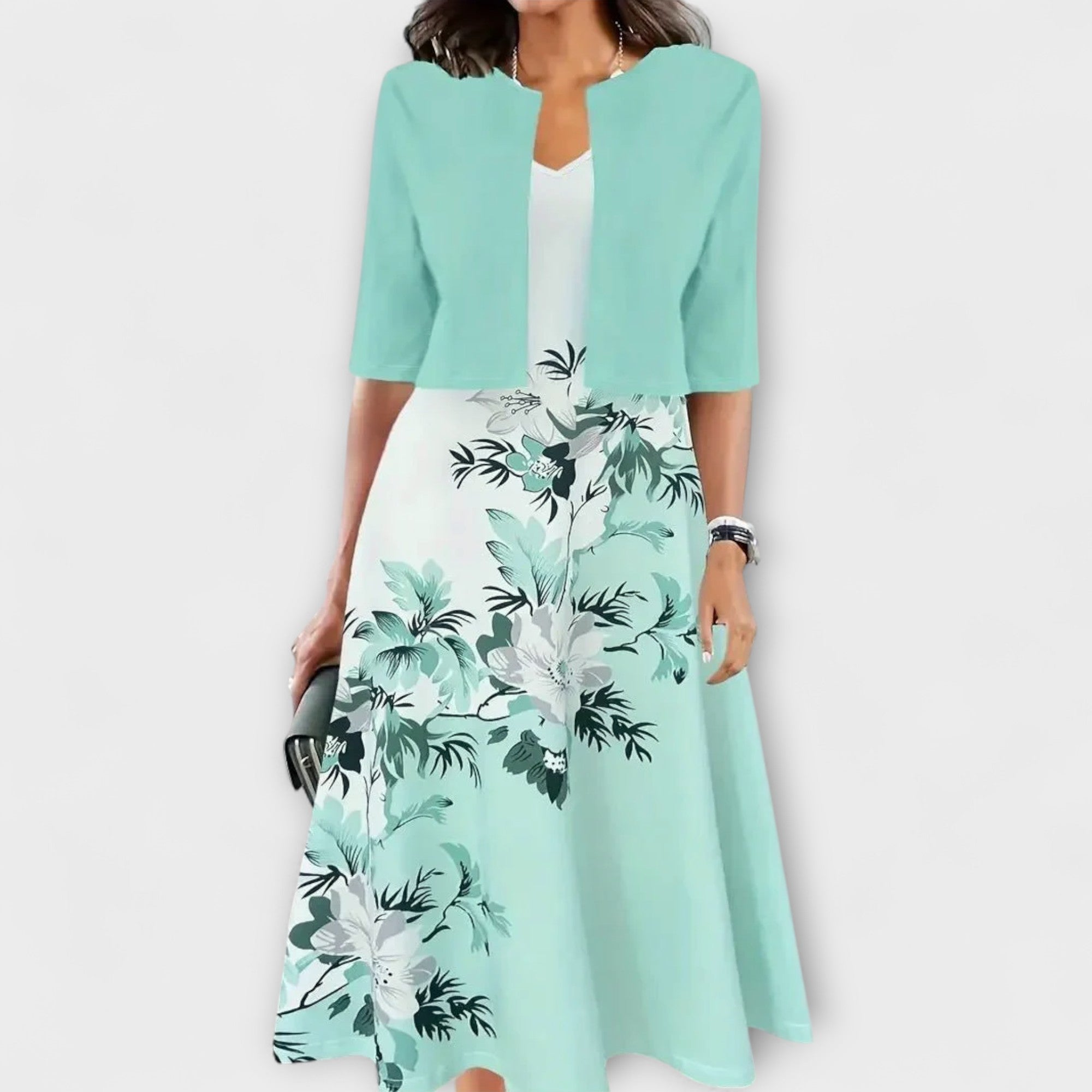 Women's midi dress with blazer