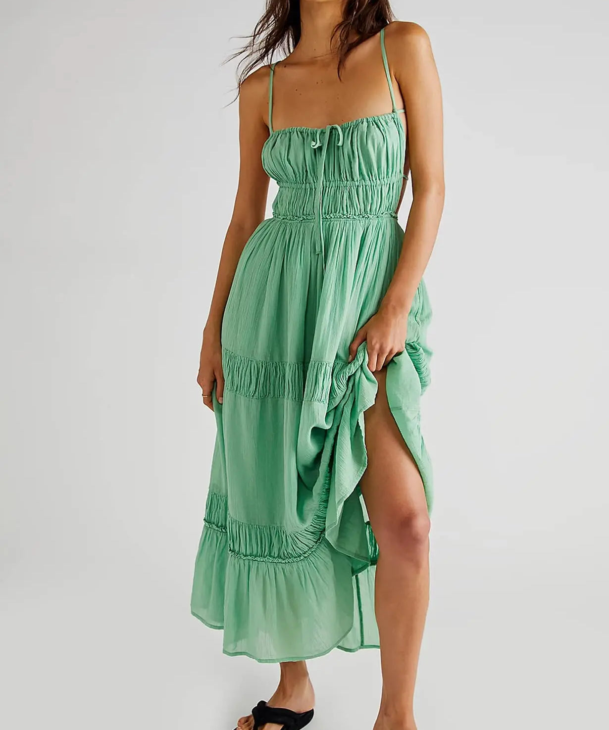 Maxi Dress with Cutout and Slits