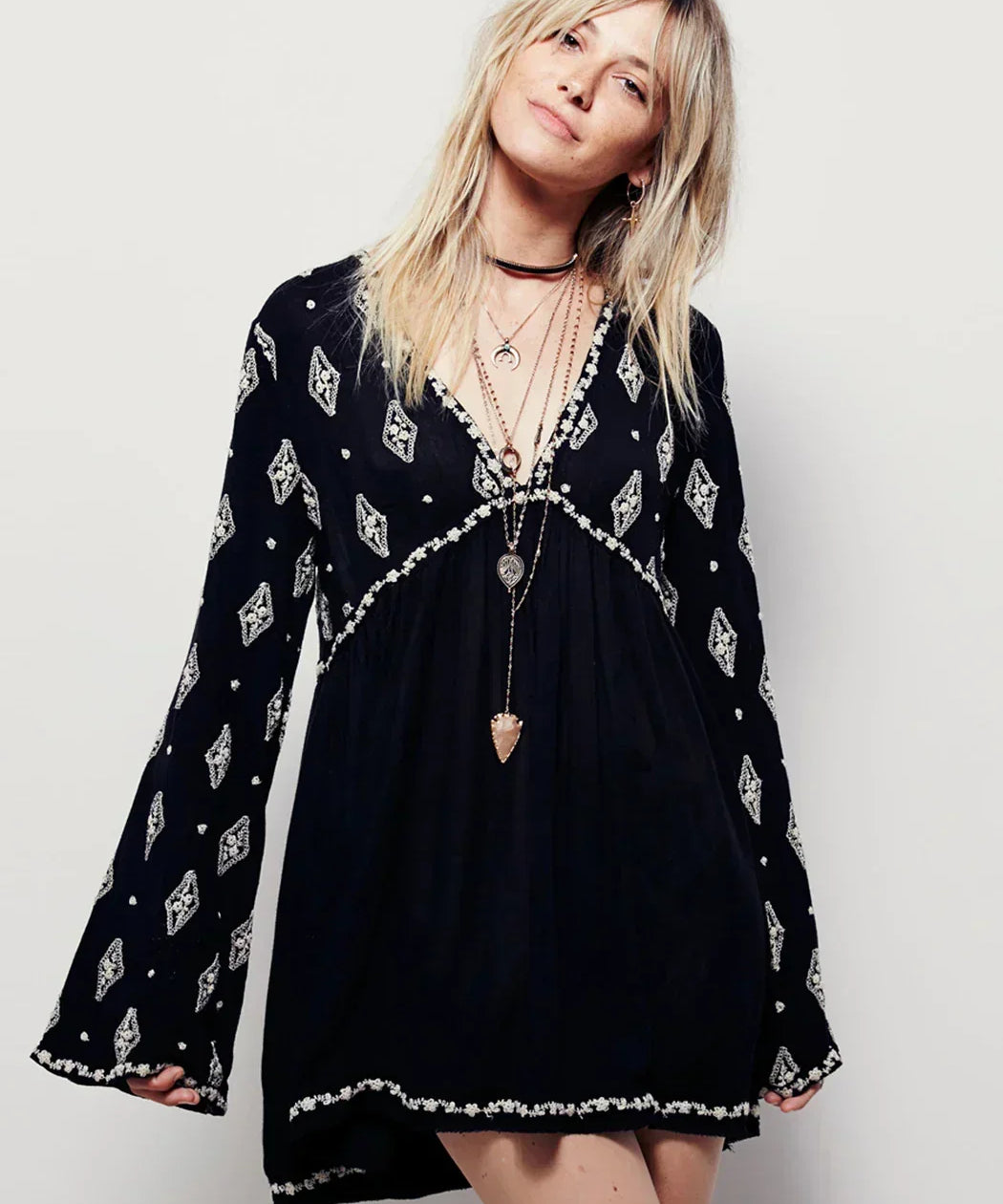 Diamond Embroidered Tunic