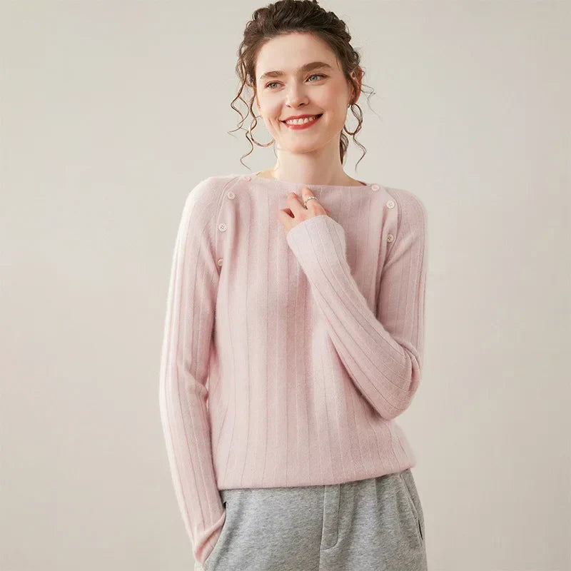 Maribel cashmere jumper with buttons