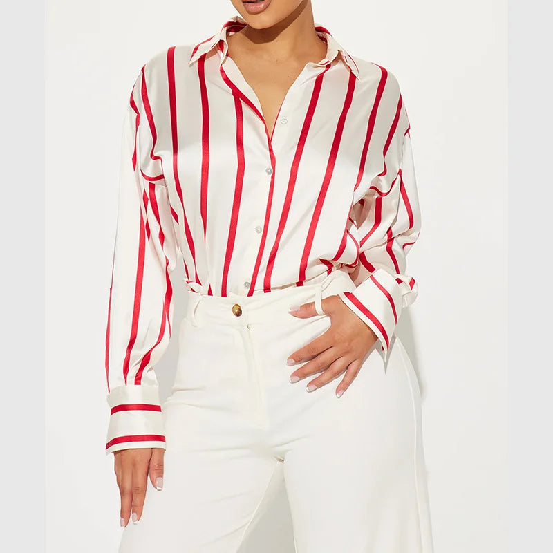 Delaney striped silk shirt