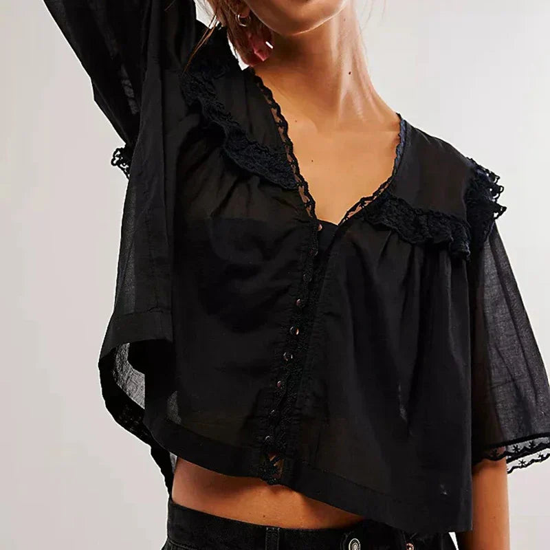 Blouse with Marais Ruffles
