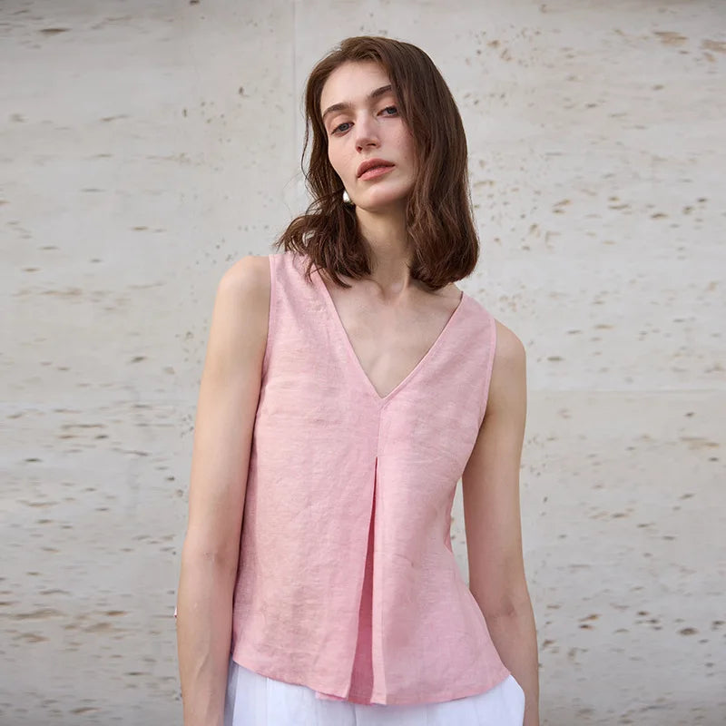 Reversible chambray vest