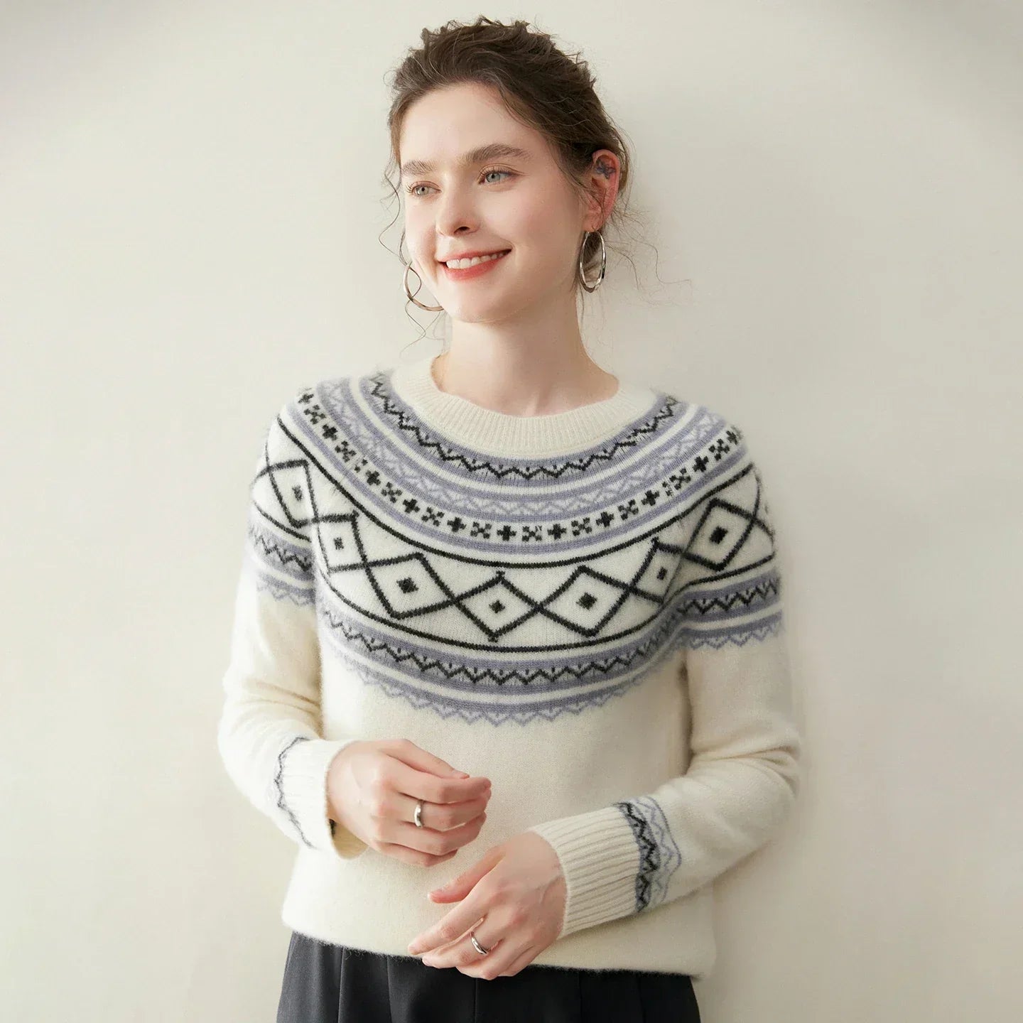 Norvale Alpine Jacquard Cashmere Jumper