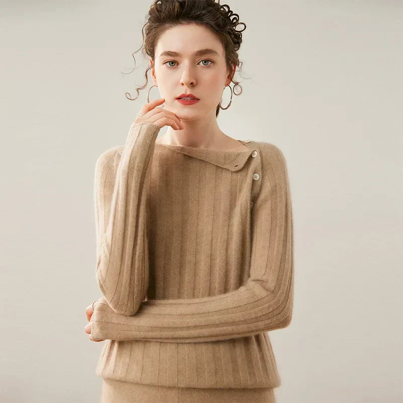 Maribel cashmere jumper with buttons