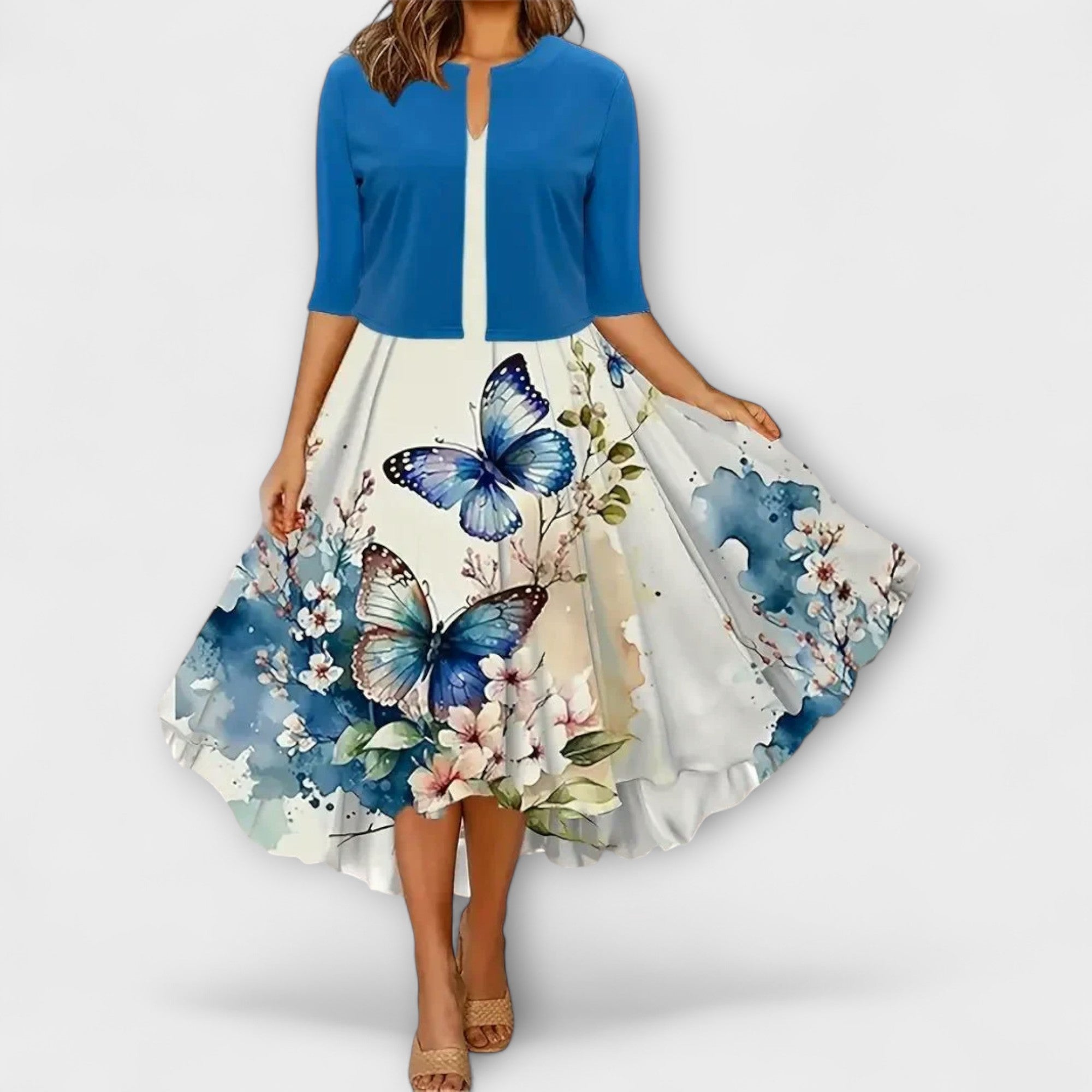 Women's midi dress with blazer
