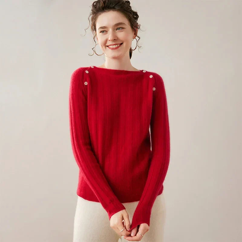 Maribel cashmere jumper with buttons