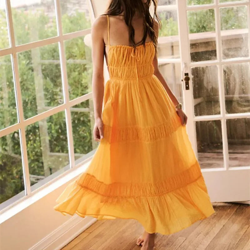 Maxi Dress with Cutout and Slits